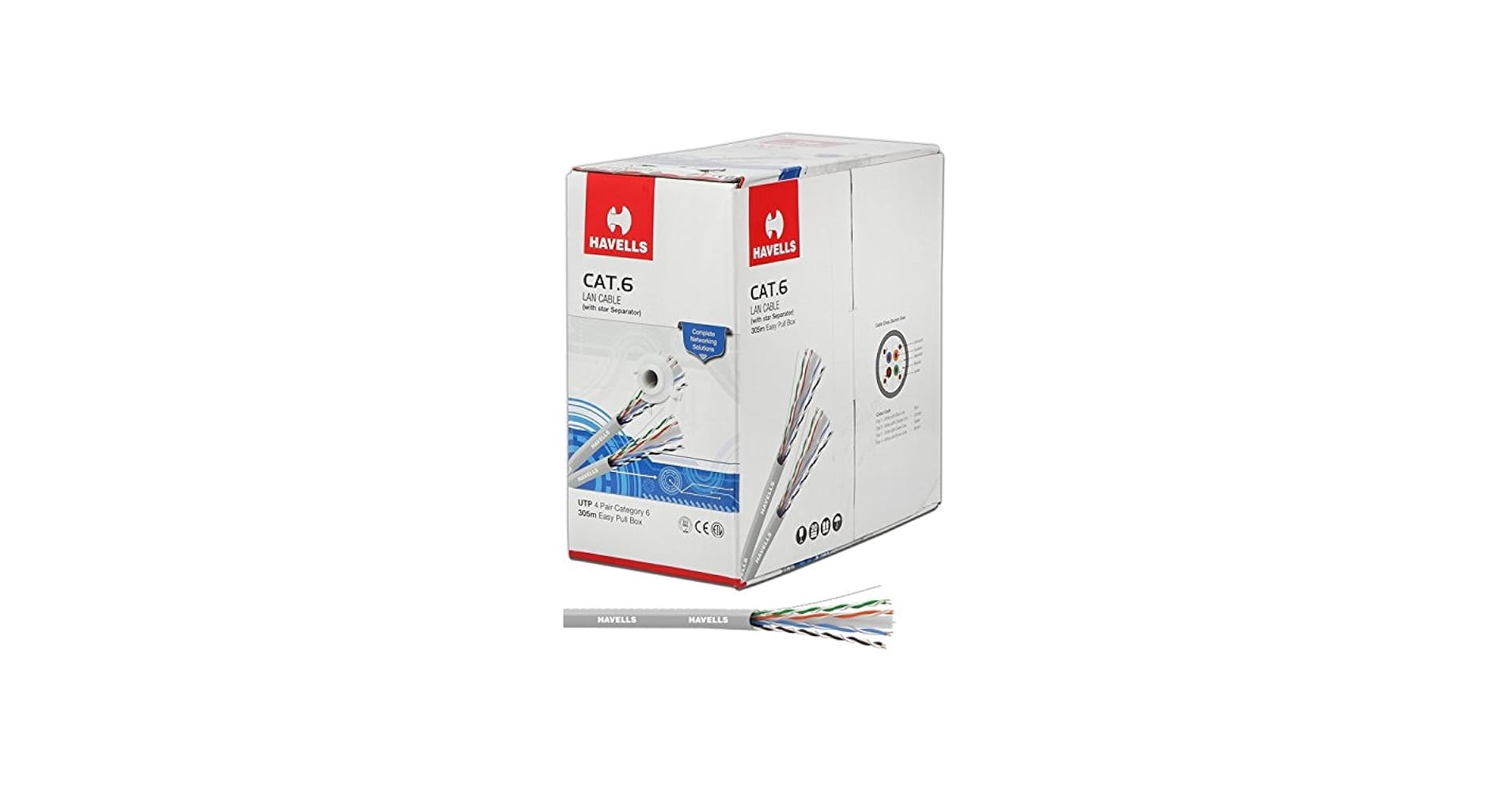 Havells Cat6 UTP 24AWG 100M LAN CABLE
